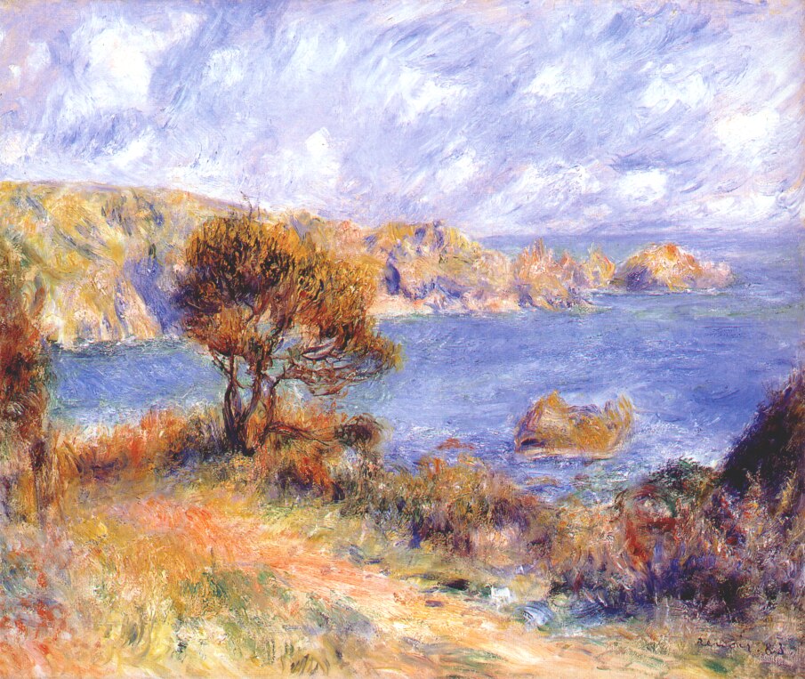 View at guernsey - Pierre-Auguste Renoir painting on canvas